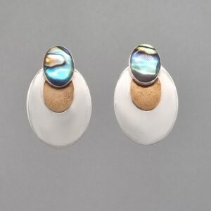 Eclipse Oval Earrings with Abalone