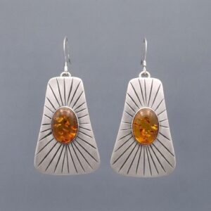 The Prism Sun Earrings with Amber