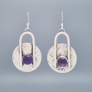 Portal Earrings with Amethyst