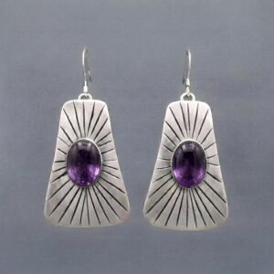 The Prism Sun Earrings with Amethyst