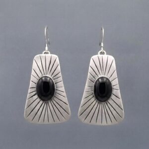 The Prism Sun Earrings with Black Onyx