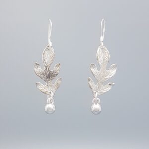 Argent Leaflet Earrings