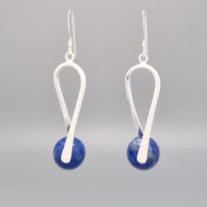 Lapis Lazuli Twist Drop Earrings