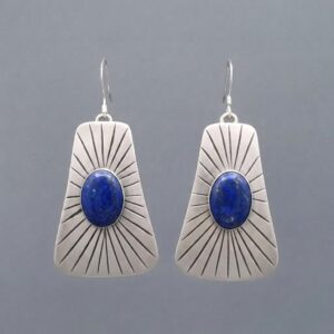 The Prism Sun Earrings with Lapis Lazuli