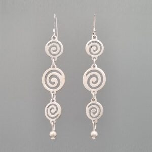 Tri-Spiral Harmony Earrings