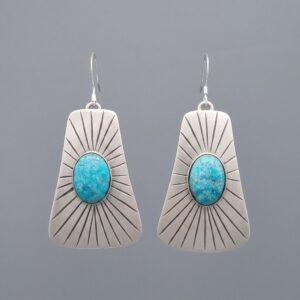The Prism Sun Earrings with Turquoise