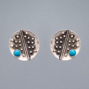 Constellation Discs Earrings with Turquoise