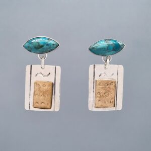 Geo-Modern Turquoise Earrings