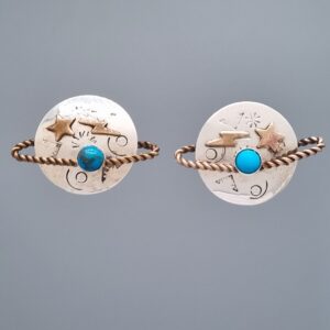Saturn Studs Earrings with ​Turquoise