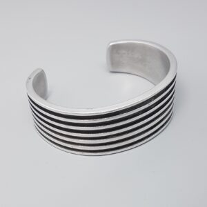 Bold Multi-Groove Cuff Bracelet