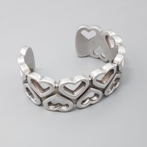 Interlocking Hearts Cuff Bracelet