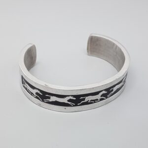 Southwest Style Horse Inlay Cuff Bracelet