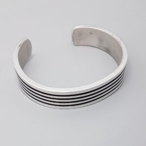Minimalist Silver Line Cuff Bracelet