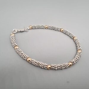 Argent & Aureate Caviar Beaded Bracelet