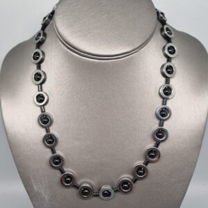 Ecliptic Harmony Hematite & Black Onyx Statement Necklace