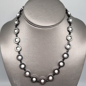 Ecliptic Harmony Pearl, Hematite & Black Onyx Statement Necklace