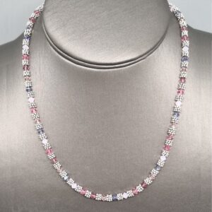 Sterling Silver & Ethereal Crystal Beaded Necklace